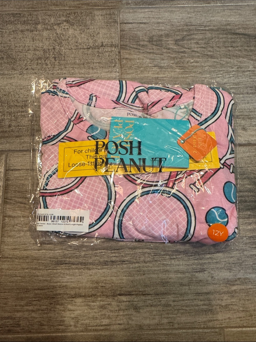 Posh Peanut Pink Circle Print Kids Pajama Set